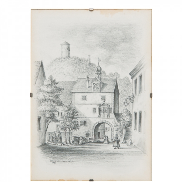 Hausach anno 1825 mit oberem Stadttor |	1982
